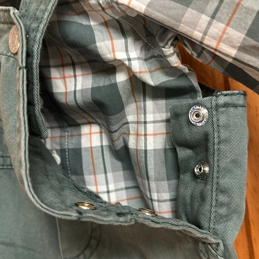 Carter’s Infant Boys 2 Piece Plaid Button-down Shirt & Green Overall Set 3 M